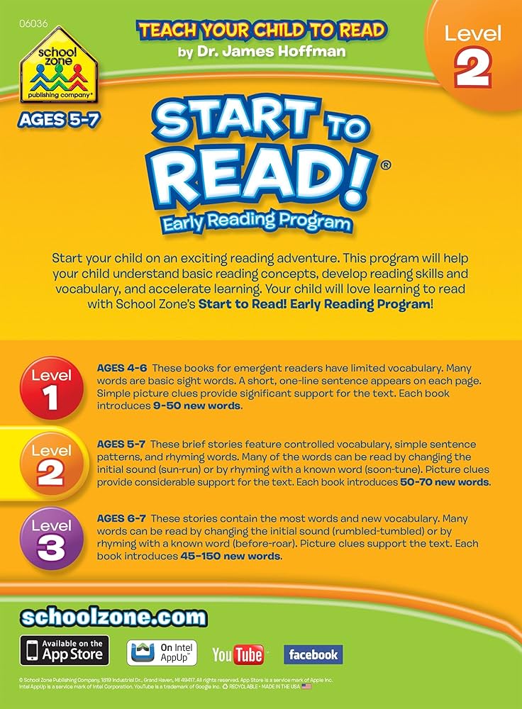 A School Zone Start to Read! Book 5冊セット Amazon.com: School Zone Start to Read! 12-Book Set